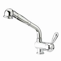 Whitehaus WH64566 Modern Deck Mount Pull Out Single Hole Kitchen Faucet view 4