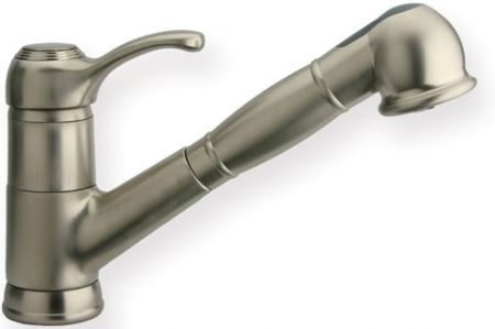 Whitehaus WH23564 Single Hole Lever Kitchen Faucet w Pull Out Spray Head view 4
