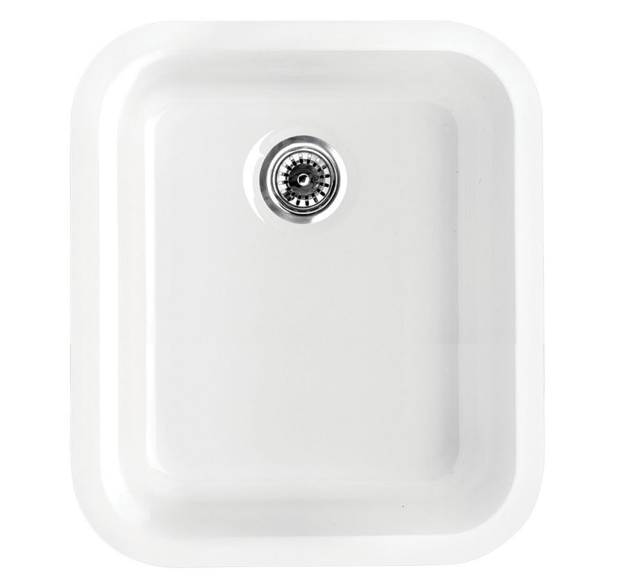 Whitehaus WHE1822 Rectangular Single Bowl Fireclay Sink view 4