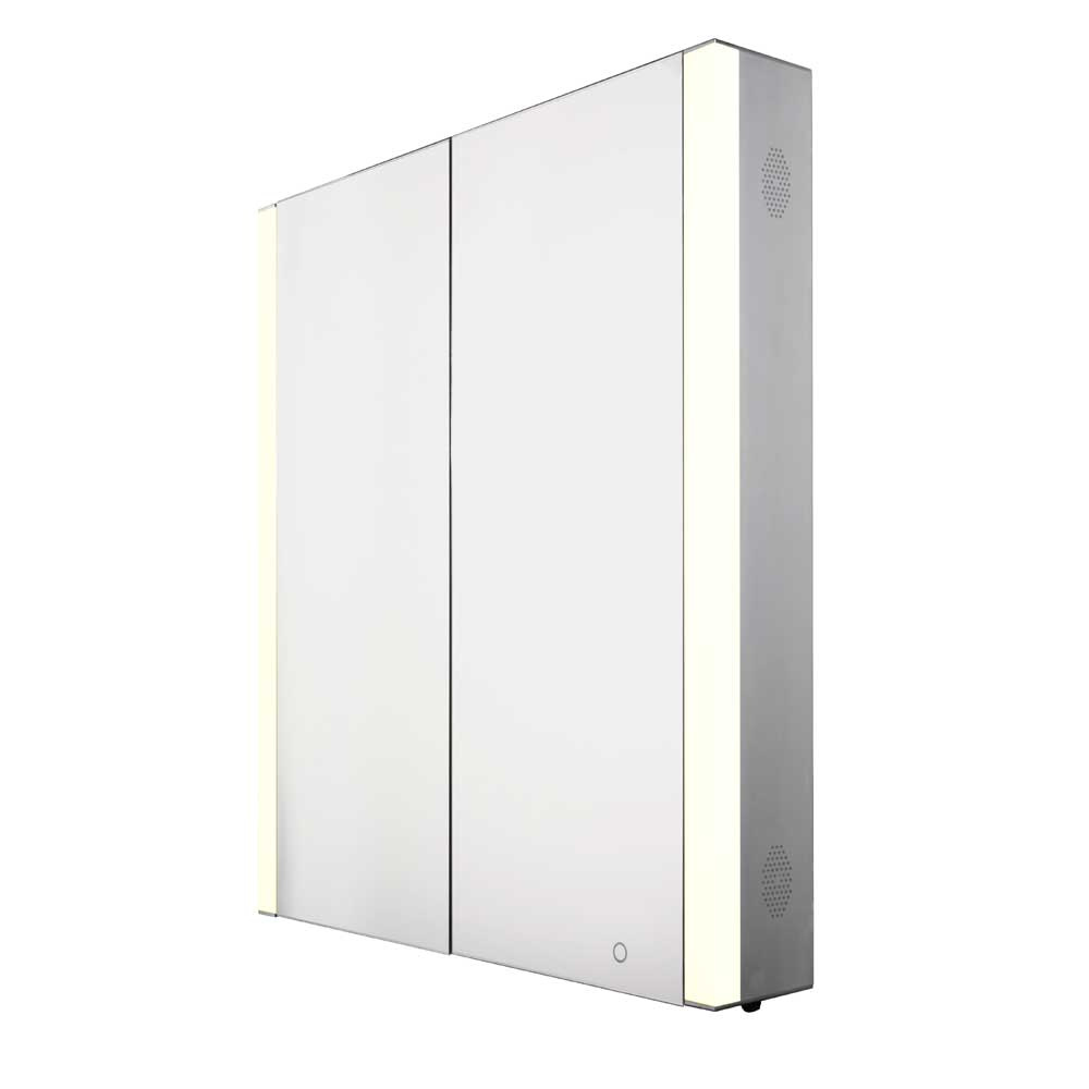 Whitehaus WHFEL8069-S Musichaus Double Door Medicine Cabinet in Aluminum view 4