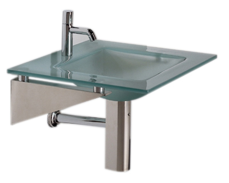 Whitehaus WHLOOM-I Square 1/2" Matte Glass Counter Top With Integrated Square Basin view 4