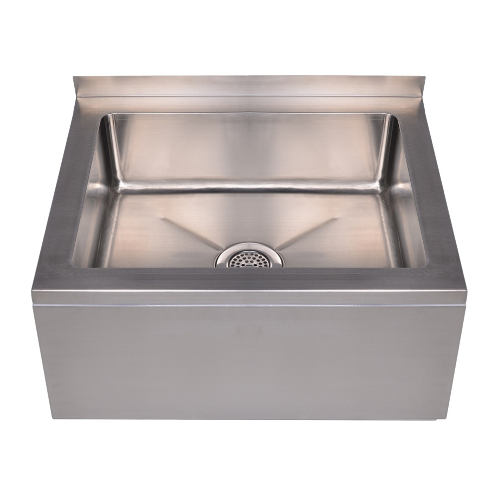 Whitehaus WHMS2424 Noah's Collection Single Bowl Floor Mount Stainless Steel view 4