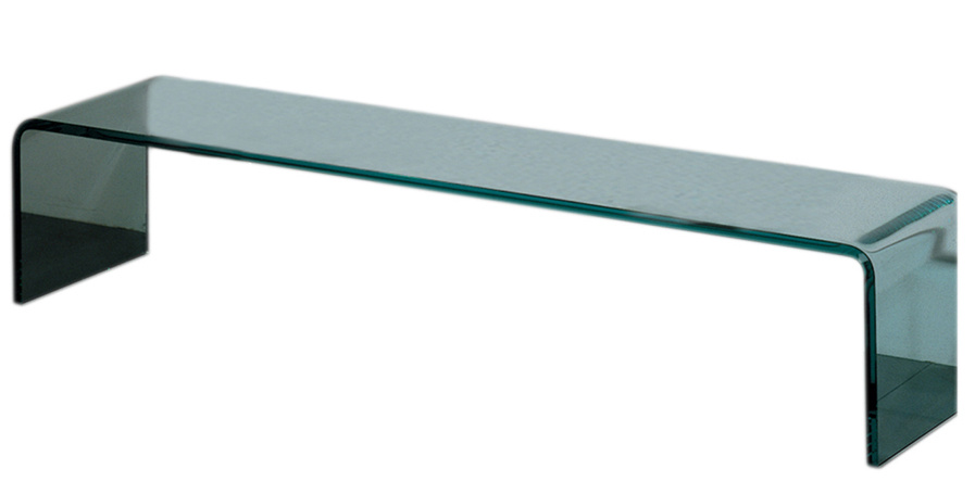 Whitehaus WHPONTE New Generation Large Freestanding Transparent Glass Shelf view 4