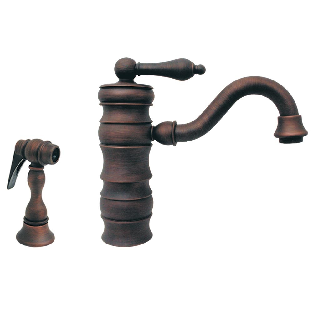 Whitehaus WHVEG3-1098 Vintage III Single Hole Faucet with Side Spray view 4