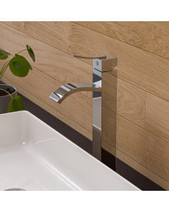 ALFI brand AB1158-PC Single Lever Tall Square Bathroom Faucet Polished Chrome