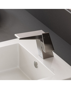 ALFI brand AB1470-BN Brushed Nickel Modern Single Hole Bathroom Faucet
