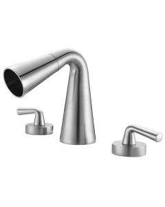 ALFI brand AB1790-BN Brushed Nickel Widespread Cone Waterfall Bathroom Faucet