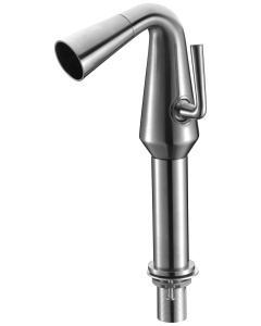 ALFI brand AB1792-BN Brushed Nickel Single Hole Tall Cone Waterfall Bathroom Faucet