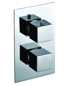ALFI brand AB2601-PC Polished Chrome Knob 1 Way Thermostatic Shower Mixer