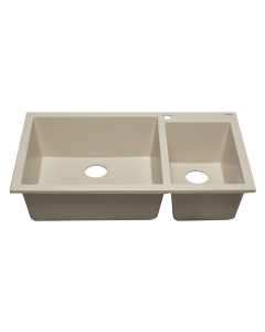 ALFI brand AB3319DI 34" Double Bowl Drop In Granite Composite Kitchen Sink