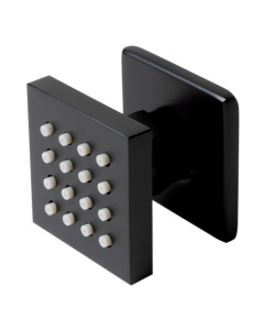 ALFI brand AB3820-BM Black Matte 2" Square Adjustable Shower Body Spray