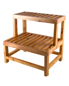 ALFI brand AB4402 20" Double Wooden Stepping Stool