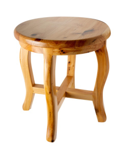 ALFI brand AB4406 11 Inch Cedar Wood Round Stool Multi-Purpose Accessory