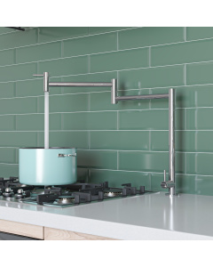ALFI brand AB5018 Stainless Steel Retractable Pot Filler Faucet