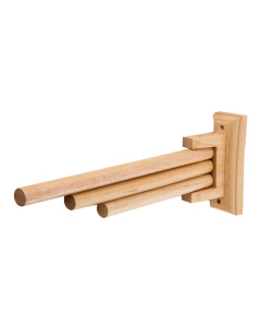 ALFI brand AB5506 16 Inch Triple Rack Wooden Towel Bar