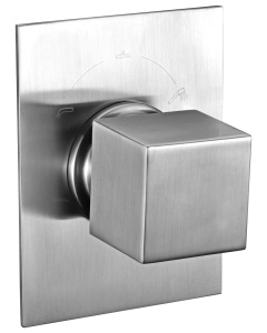 ALFI brand AB9209-BN Brushed Nickel Modern Square 3 Way Shower Diverter