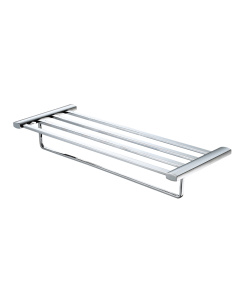 ALFI brand AB9539-PC Polished Chrome 24" Towel Bar & Shelf Bath Accessory