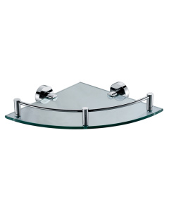 ALFI brand AB9546 Polished Chrome Corner Mounted Glass Shower Shelf