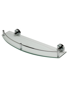 ALFI brand AB9547 Polished Chrome Wall Mounted Glass Shower Shelf Bathroom Accessory