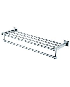 ALFI brand AB9596 Polished Chrome 24" Towel Bar & Shelf Bathroom Accessory