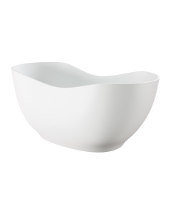 ALFI brand AB9949 66" White Solid Surface Smooth Resin Soaking Bathtub
