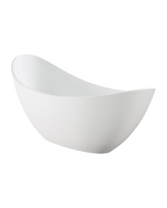 ALFI brand AB9951 73" White Solid Surface Smooth Resin Soaking Slipper Bathtub