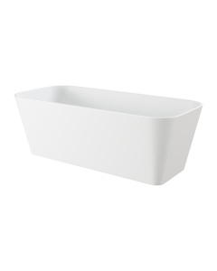 ALFI brand AB9952 67" White Rectangular Solid Surface Smooth Resin Bathtub