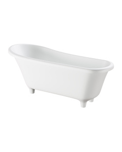 ALFI brand AB9960 67" White Matte Clawfoot Solid Surface Resin Bathtub