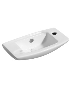 ALFI brand ABC115 White 20" Small Wall Mounted Ceramic Sink with Faucet Hole