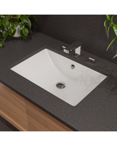 ALFI brand ABC603 White 24" Rectangular Undermount Ceramic Sink
