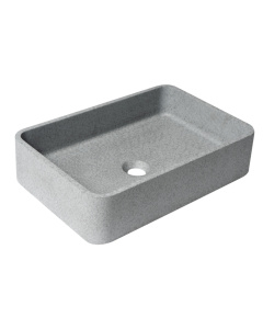 ALFI brand ABCO20R 20" Rectangular Solid Concrete Above Mount Bathroom Sink