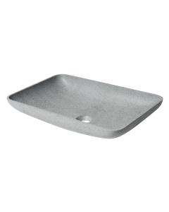 ALFI brand ABCO23R 23" Rectangular Solid Concrete Above Mount Bathroom Sink