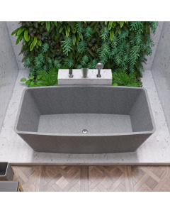 ALFI brand ABCO71TUB 71" Solid Concrete Rectangular Freestanding Bathtub