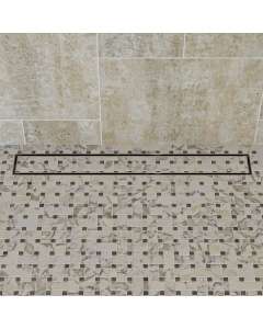 ALFI brand ABLD24A 24" Long Modern Stainless Steel Linear Shower Drain w/o Cover