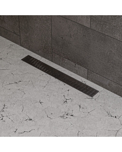 ALFI brand ABLD24D 24" Stainless Steel Linear Shower Drain w/ Groove Lines