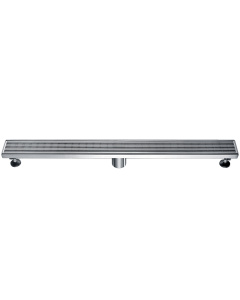 ALFI brand ABLD32D 32" Modern Stainless Steel Linear Shower Drain with Groove Lines