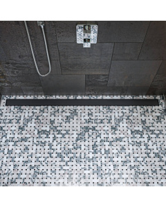 ALFI brand ABLD59B-BM 59" Black Matte Stainless Steel Linear Shower Drain