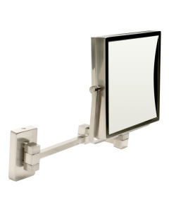 ALFI brand ABM8WS-BN Brushed Nickel 5x Magnify Wall Mounted Square 8" Mirror