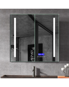 ALFI brand ABMC2630BT 26" x 30" Double Door LED Light Bluetooth Medicine Cabinet
