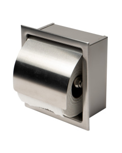 ALFI brand ABTP77-BSS Brushed Stainless Steel Recessed Toilet Paper Holder with Cover
