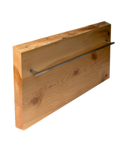 ALFI brand ABTW3216H 32 x 16 Inch Live Edge Cedar Wood Towel Warmer