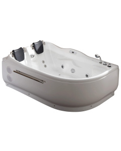EAGO AM124ETL-R 6 ft Right Corner Acrylic White Whirlpool Bathtub for Two