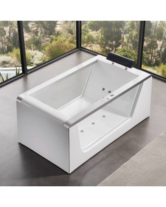 EAGO AM152ETL-5 5 ft Clear Rectangular Acrylic Whirlpool Bathtub