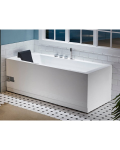 EAGO AM154ETL-L6 6 ft Acrylic White Rectangular Whirlpool Tub With Fixtures