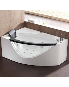 EAGO AM198ETL-R 5 ft Clear Rounded Right Corner Acrylic Whirlpool Bathtub