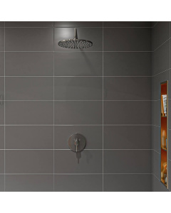 ALFI brand LED12R-BN Brushed Nickel 12" Round Multi Color LED Rain Shower Head