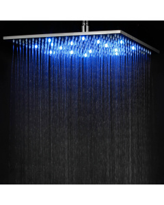 ALFI brand LED16S 16 Inch Square Multi Color LED Rain Shower Head