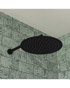 ALFI brand RAIN12R-BM Matte Black Stainless 12" Round UltraThin Rain Shower Head