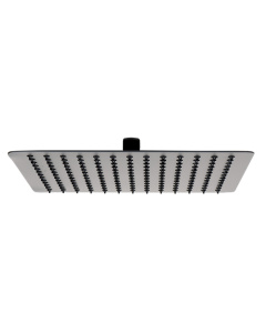 ALFI brand RAIN12S-BM Matte Black Stainless Steel 12" Square Ultra-Thin Rain Shower Head