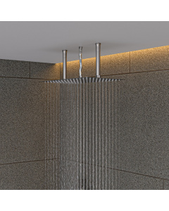ALFI brand RAIN2012-BSS 20" Rectangular Ultra Thin Rain Shower Head Stainless Steel